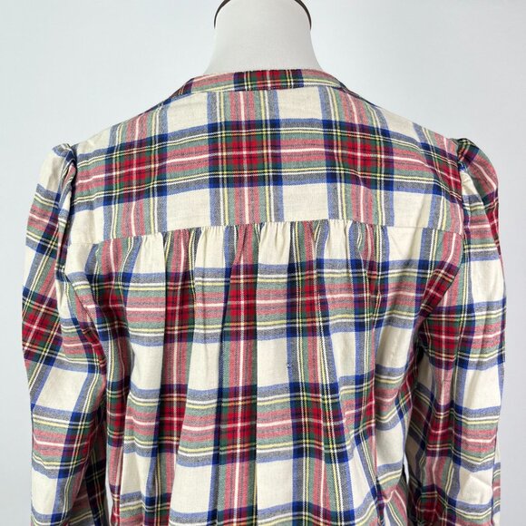 NWOT Boden Layla Brushed Cotton Top Plaid Shirt Blouse Size 8 - Picture 8 of 16